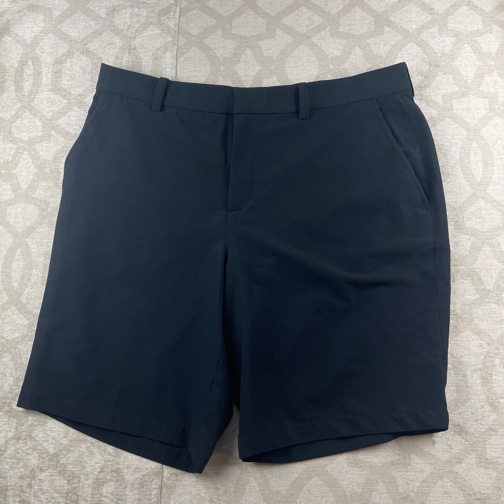 Nike Golf Dri-FIT Men 38 Black Excellent Flat Front Performance Shorts